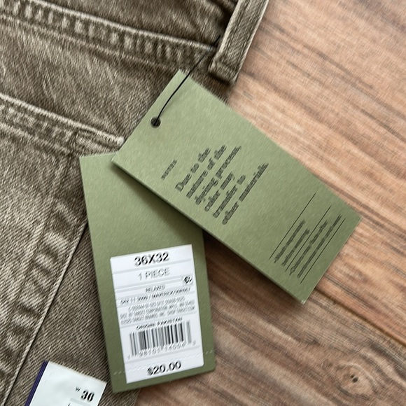 Goodfellow Olive Brown Relaxed Fit Total Flex Denim Jeans - Picture 7 of 8